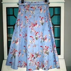 Blue ANTONIO MELANI floral A line skirt